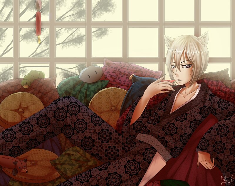 Anime Character with Cat Ears — Brown, Calm