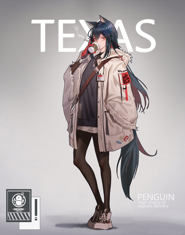 Anime Character with Cat Ears — Gray, Calm