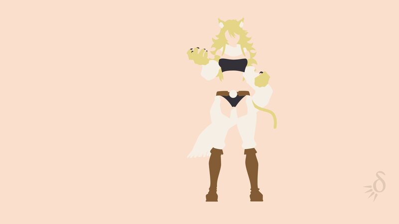 Anime Character with Cat Ears — Peach
