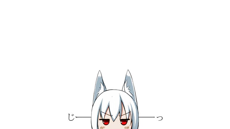 Anime Character with Cat Ears — White, Angry