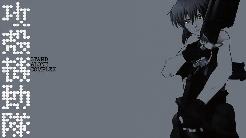 Anime Character with Cat — Gray, Dramatic