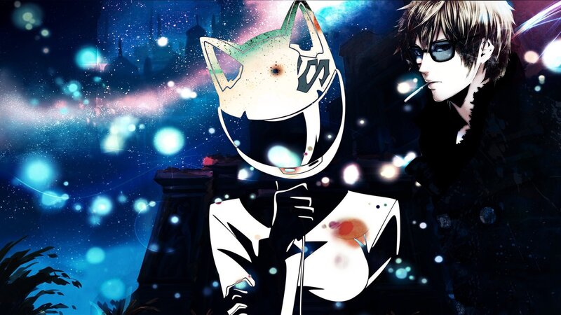 Anime Character with Cat Mask — Blue