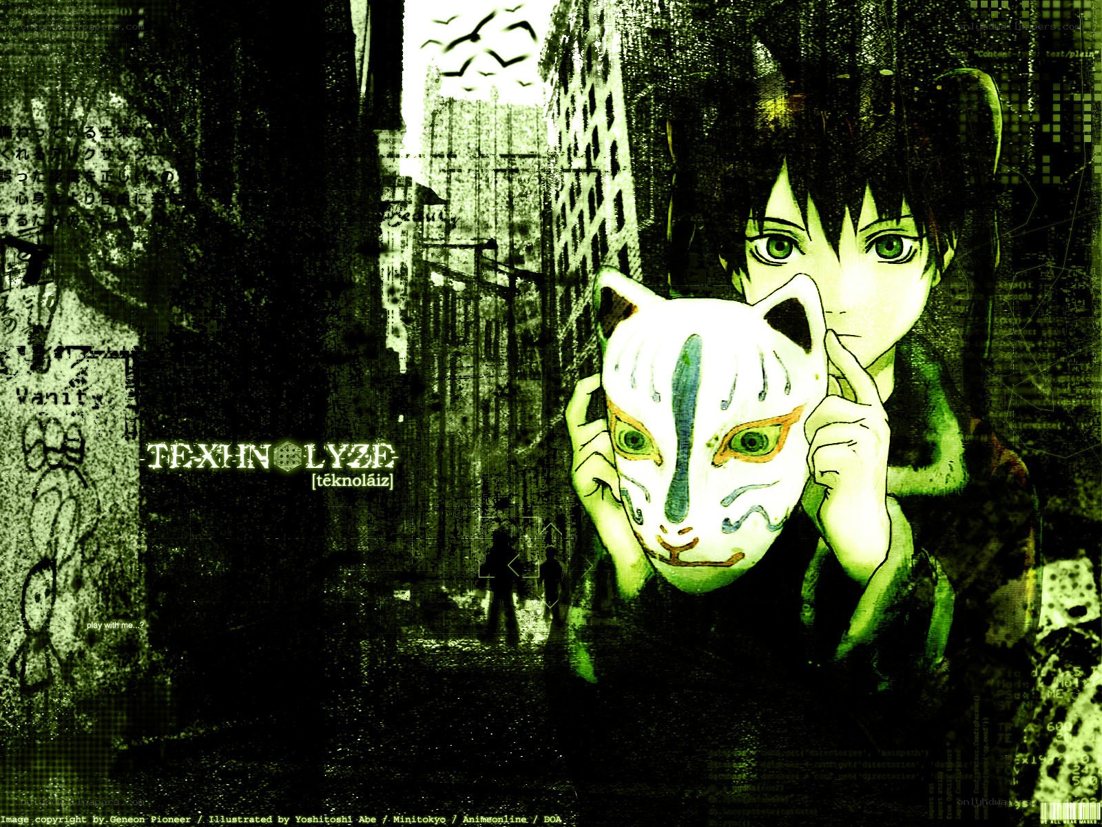 anime character with cat mask