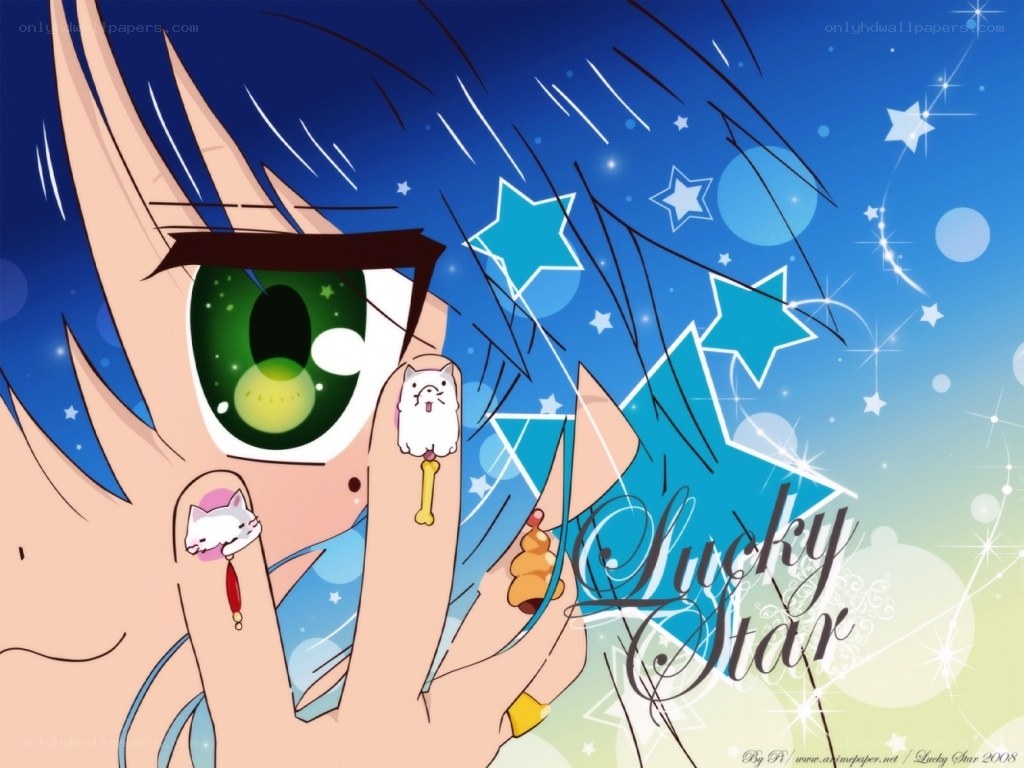 anime character with cat nail art