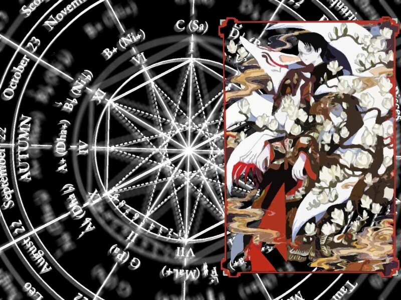 anime character with celestial chart