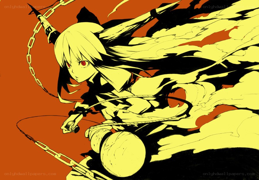anime character with chain weapon