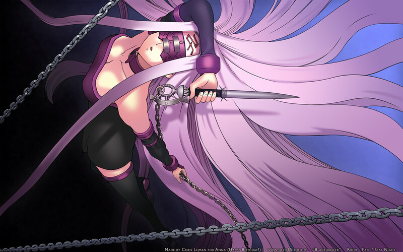 Anime character with chains and dagger