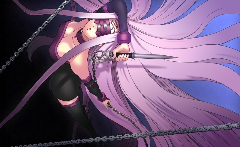 anime character with chains and dagger