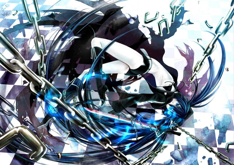Anime character with chains and energy