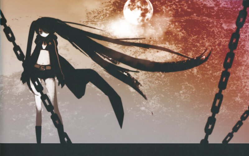 Anime character with chains and moon