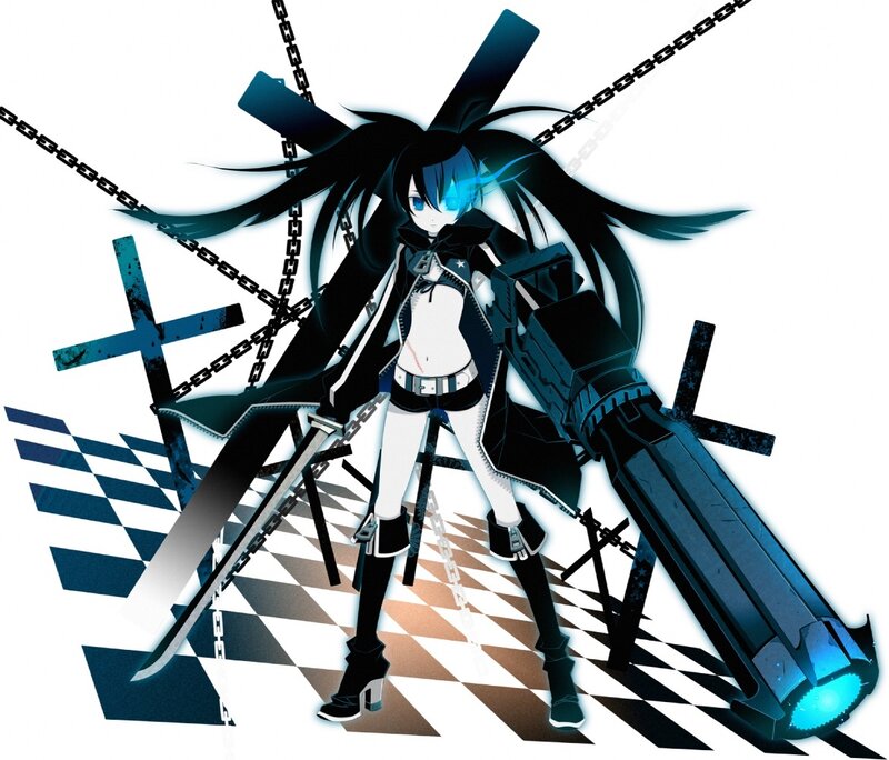 anime character with chains and weapons