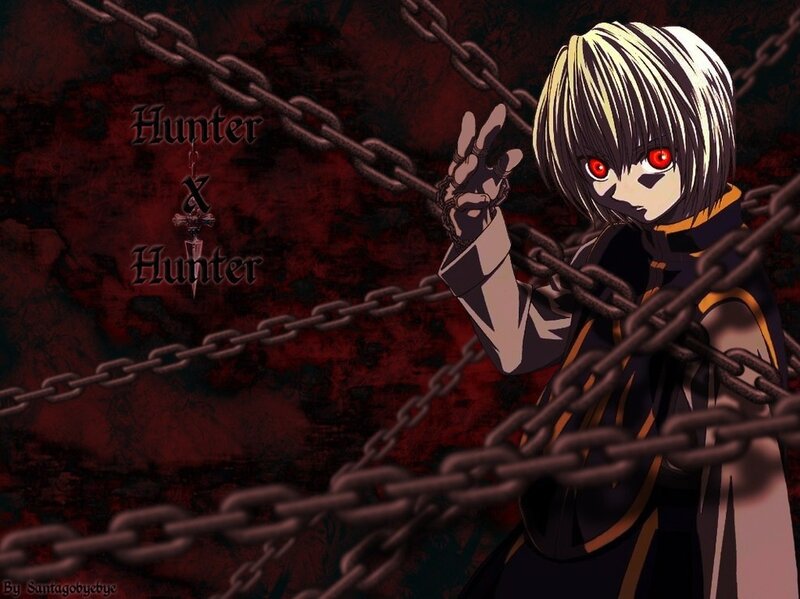 Anime Character with Chains — Black, Dark, Dramatic
