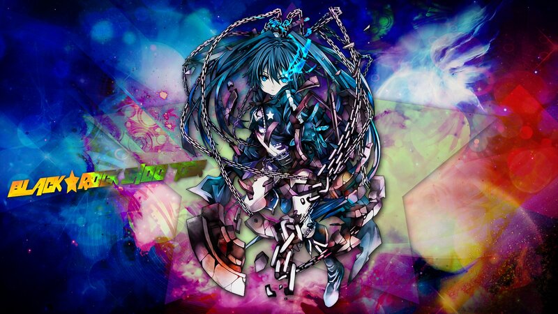 Anime Character with Chains — Blue, Dramatic, Digital Art, Blue Hair