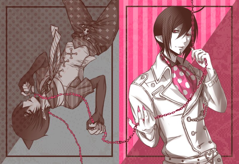 Anime Character with Chains — Pink, Dramatic, Manga