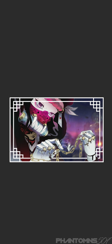 Anime Character with Chains — Purple, Dramatic, Night, Manga
