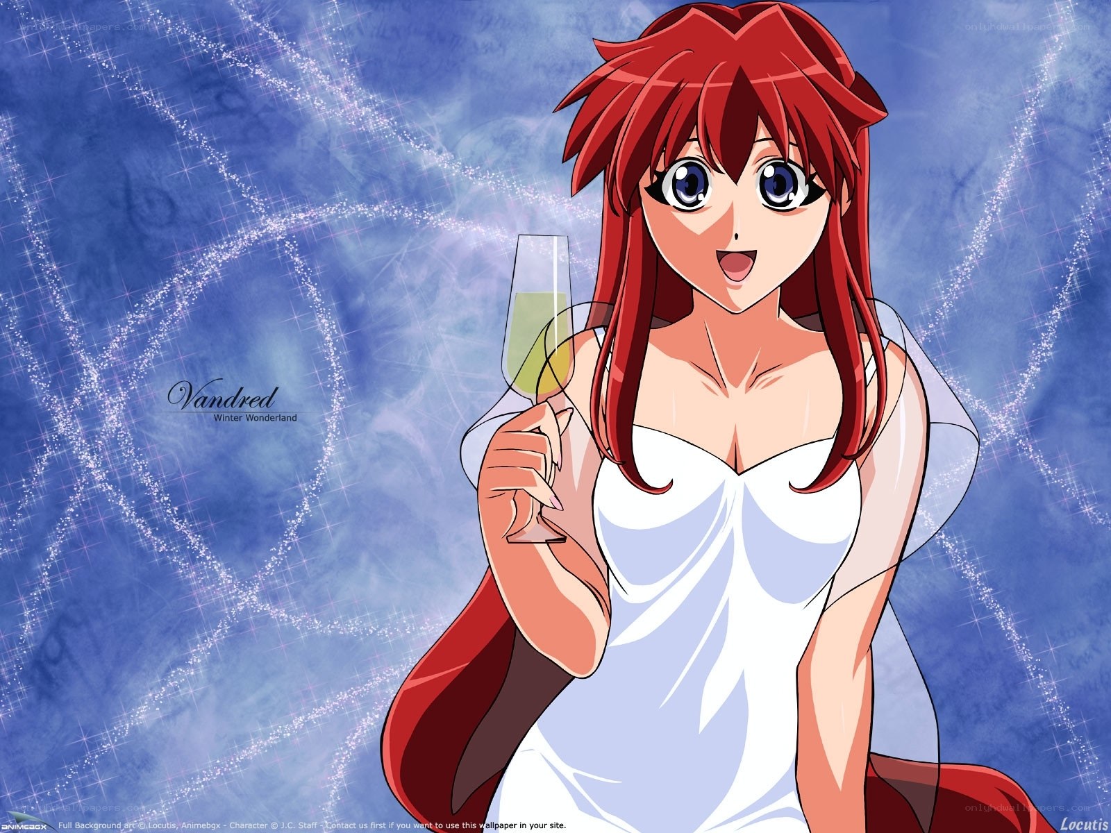 anime character with champagne