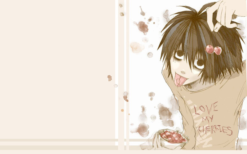 anime character with cherries