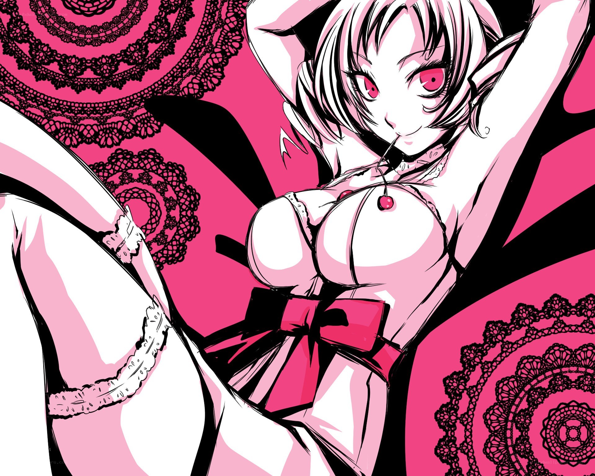 anime character with cherry