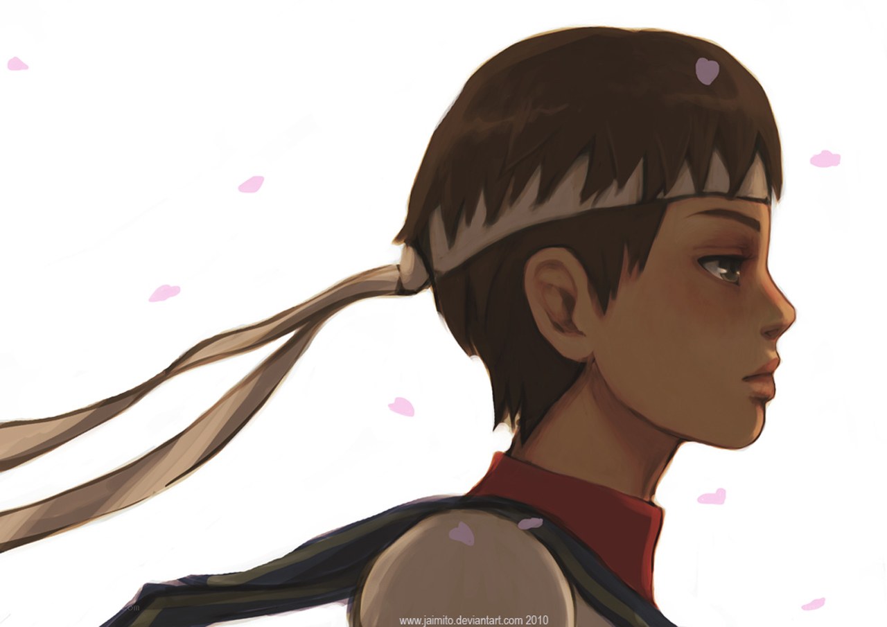 anime character with cherry blossoms