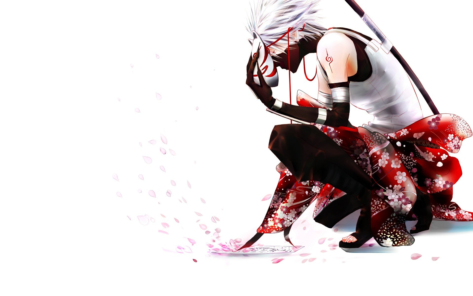 anime character with cherry blossoms