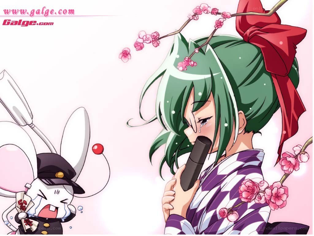 Anime character with cherry blossoms