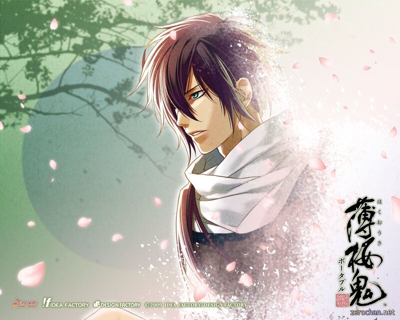 anime character with cherry blossoms