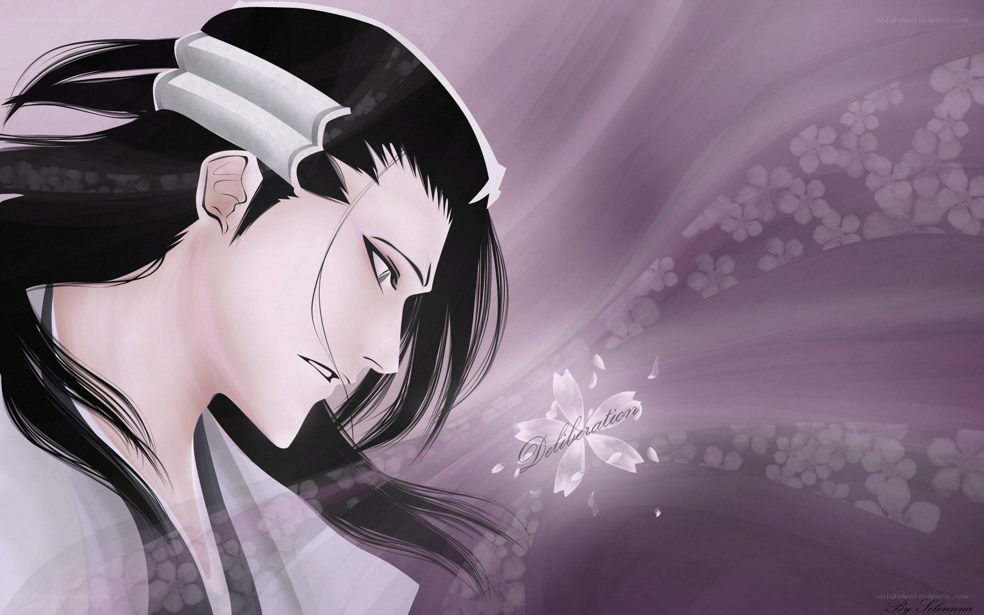 anime character with cherry blossoms
