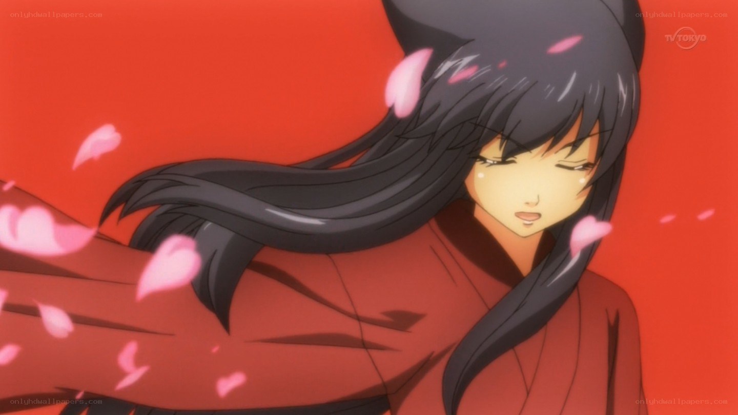 anime character with cherry blossoms
