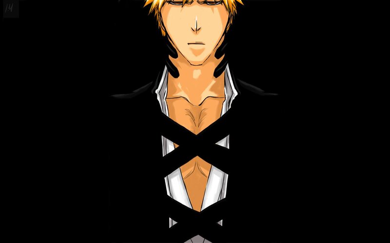 Anime Character with Chest Exposed — Black
