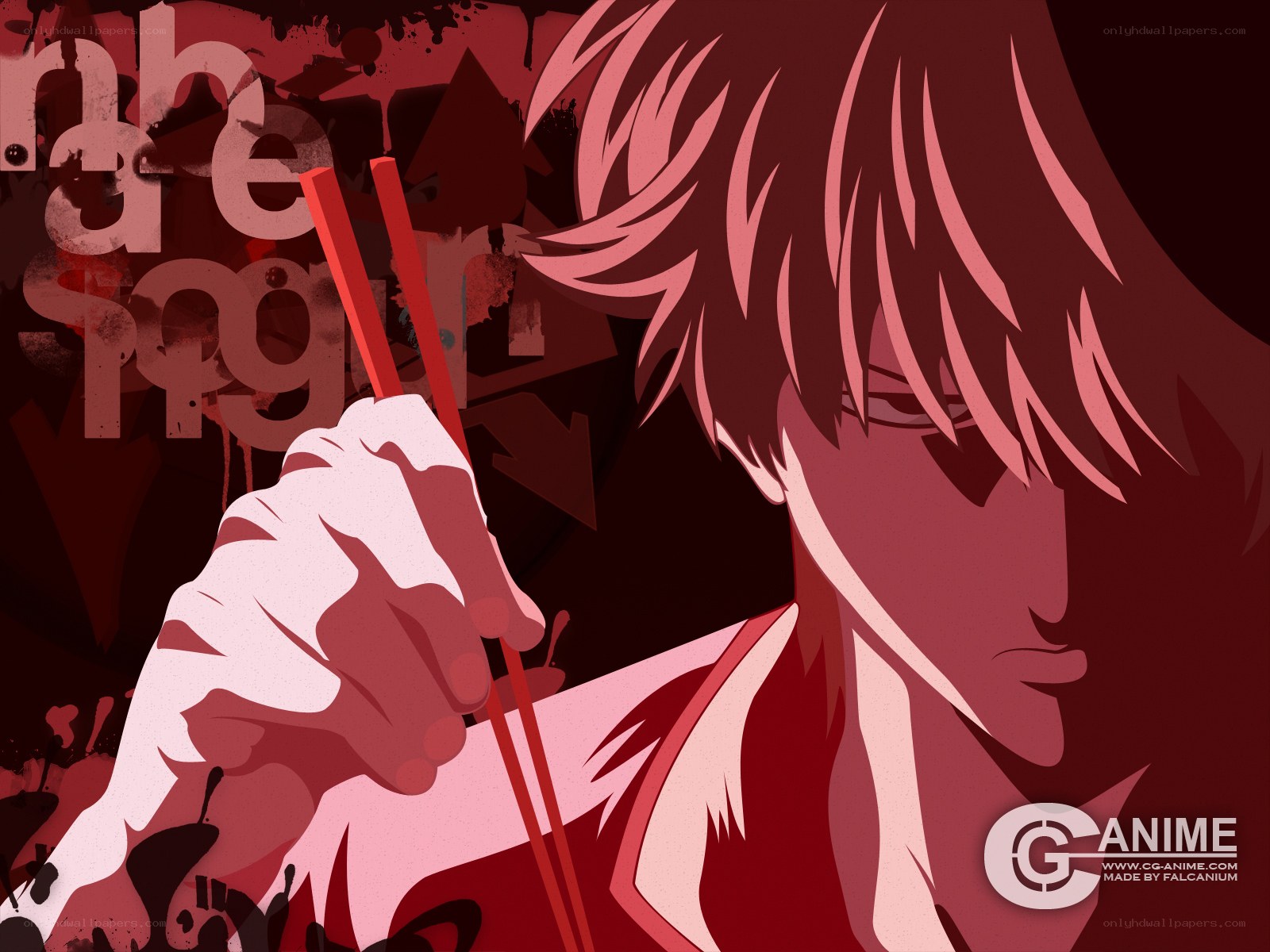 anime character with chopsticks