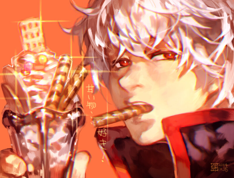Anime Character with Cigar — Orange