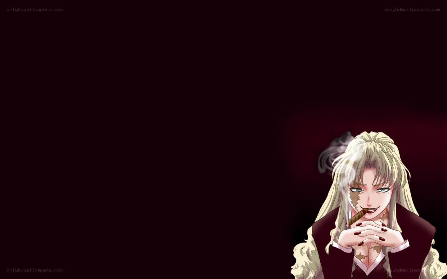 anime character with cigar