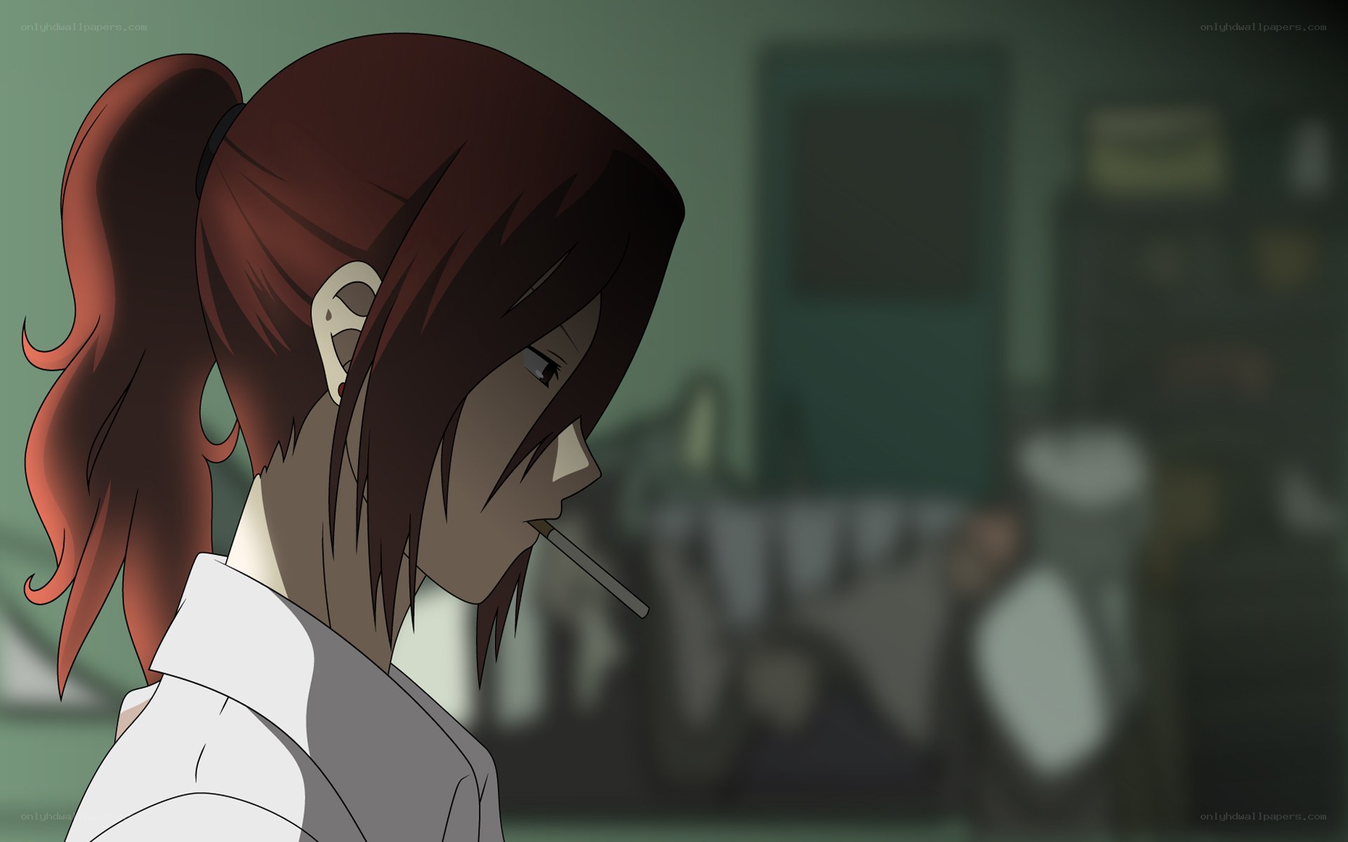 anime character with cigarette