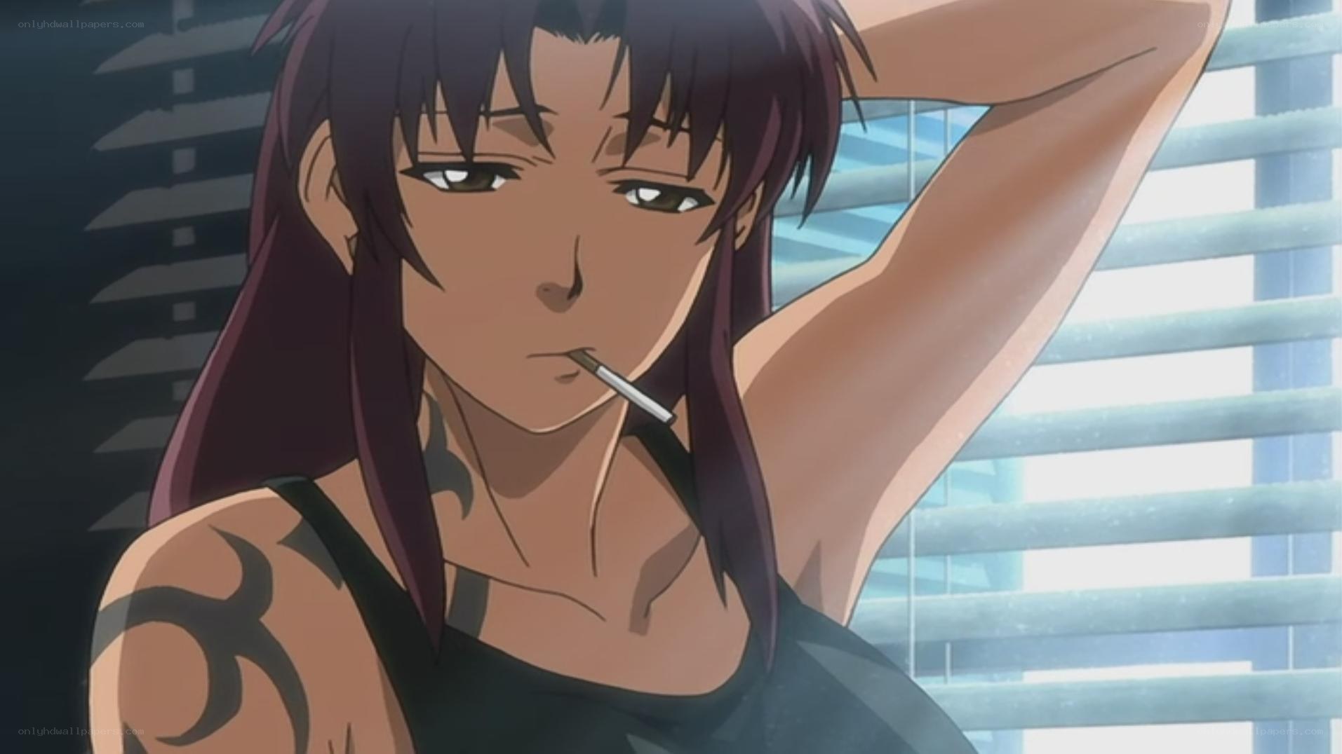 anime character with cigarette