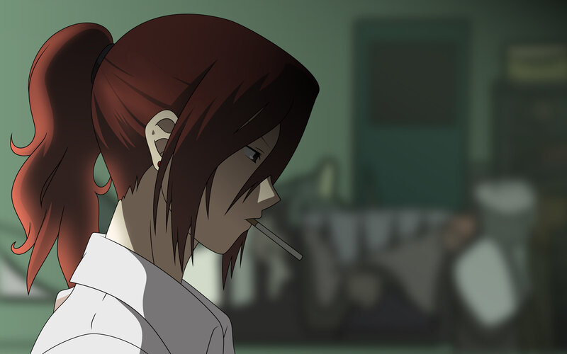 anime character with cigarette