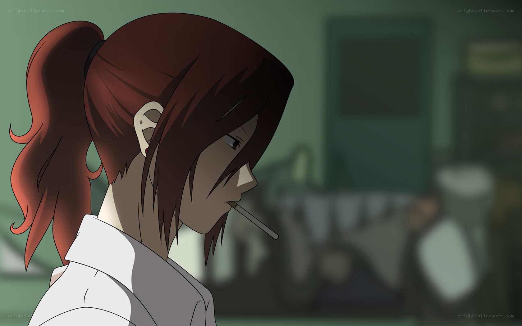 anime character with cigarette