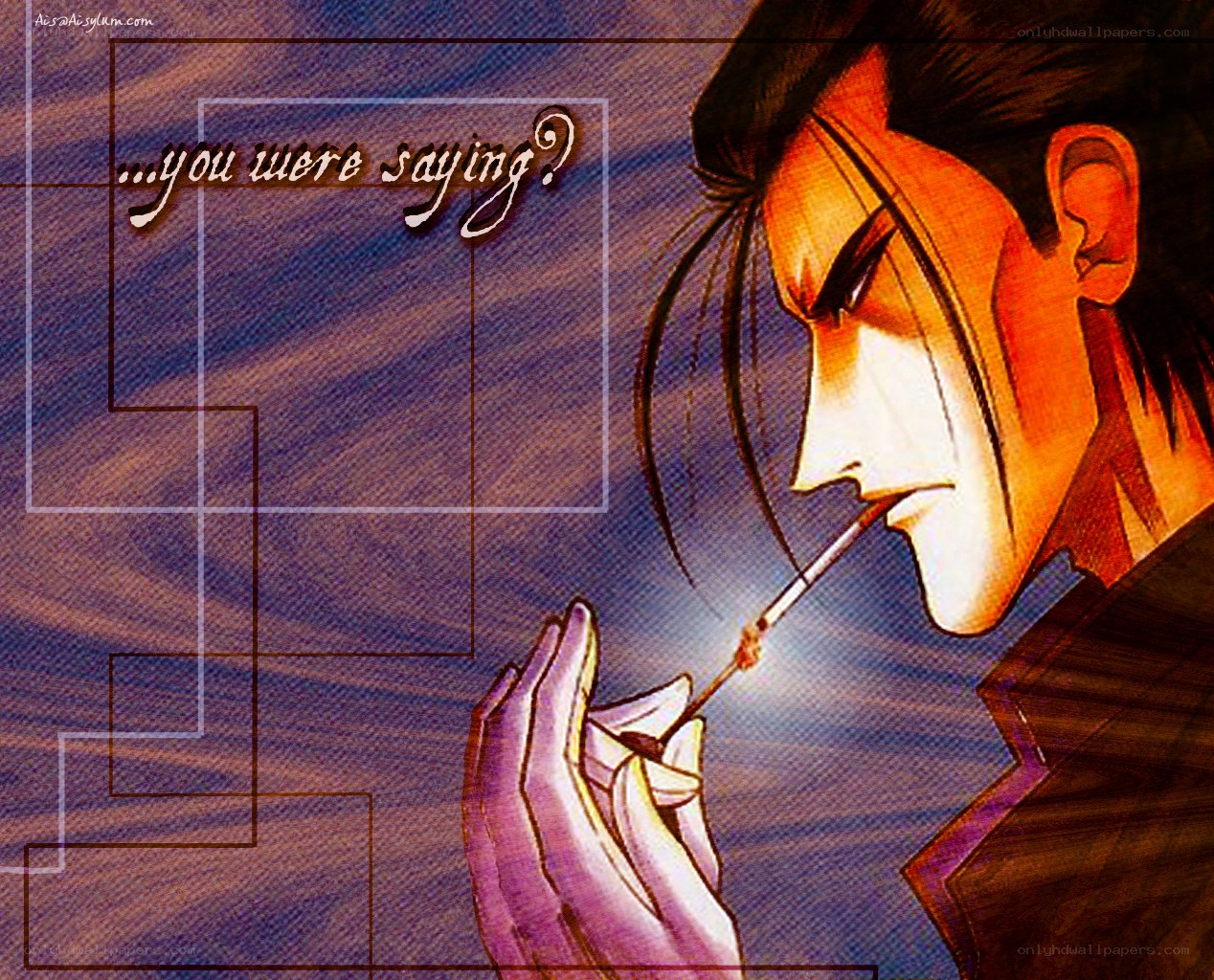 anime character with cigarette