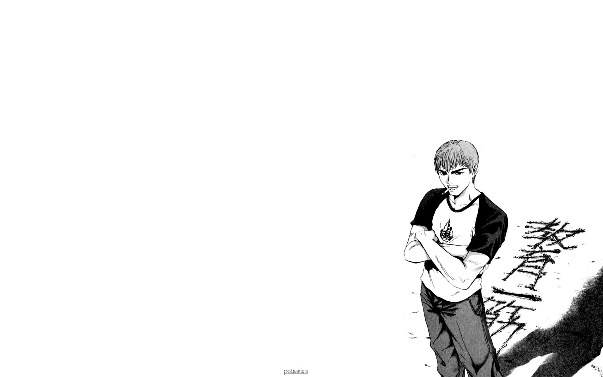anime character with cigarette