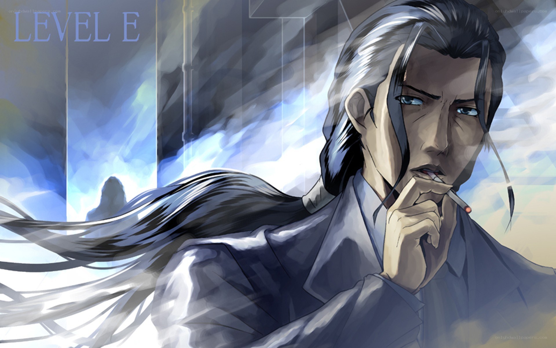 anime character with cigarette
