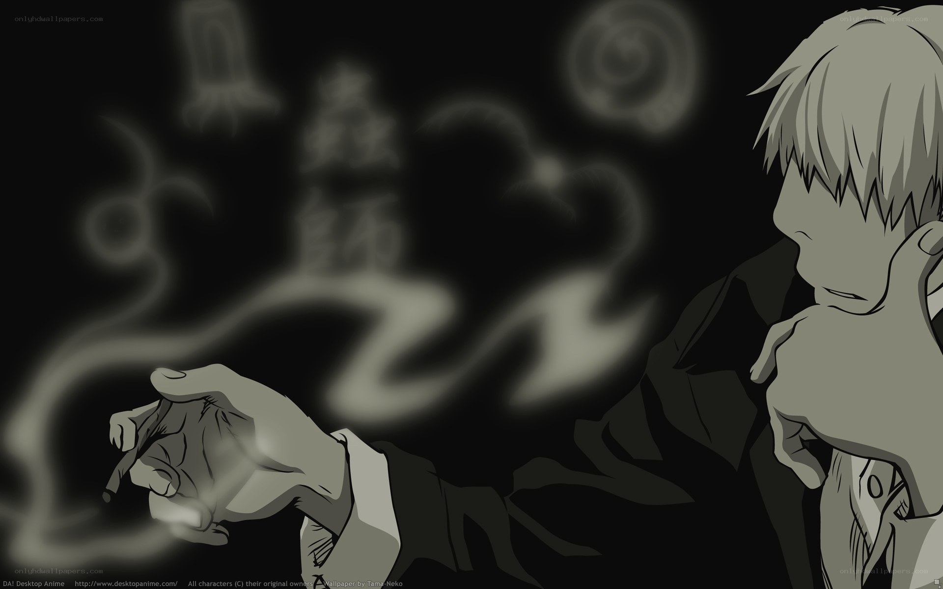 anime character with cigarette