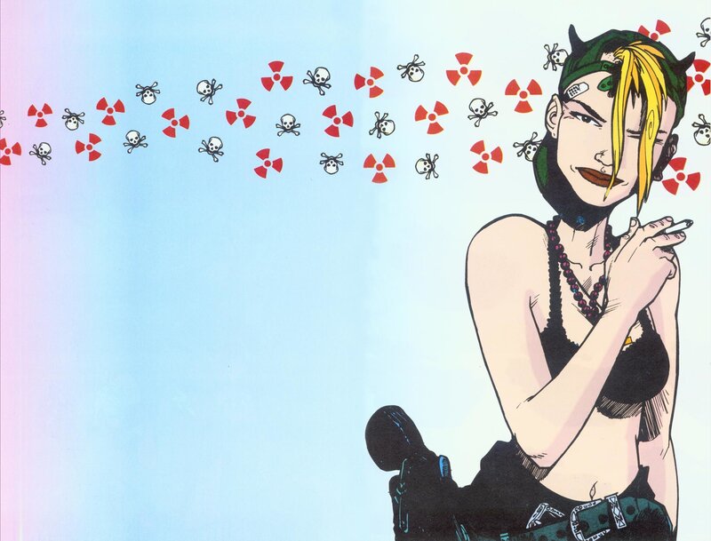 anime character with cigarette