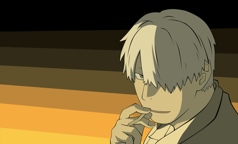 anime character with cigarette