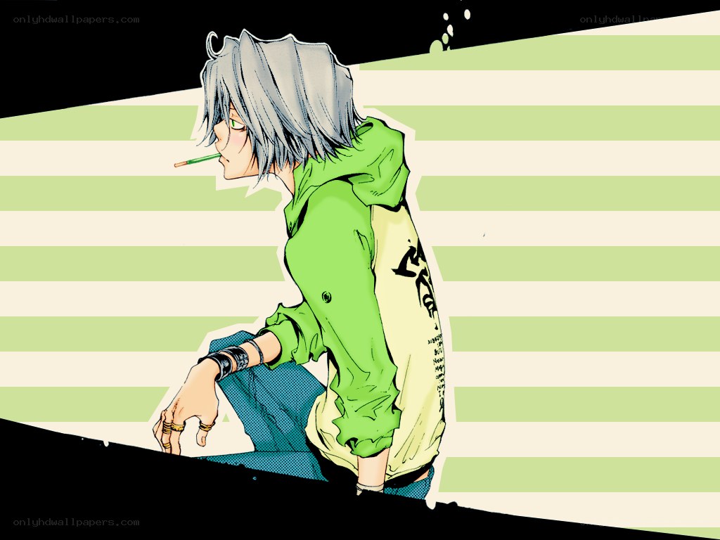 anime character with cigarette
