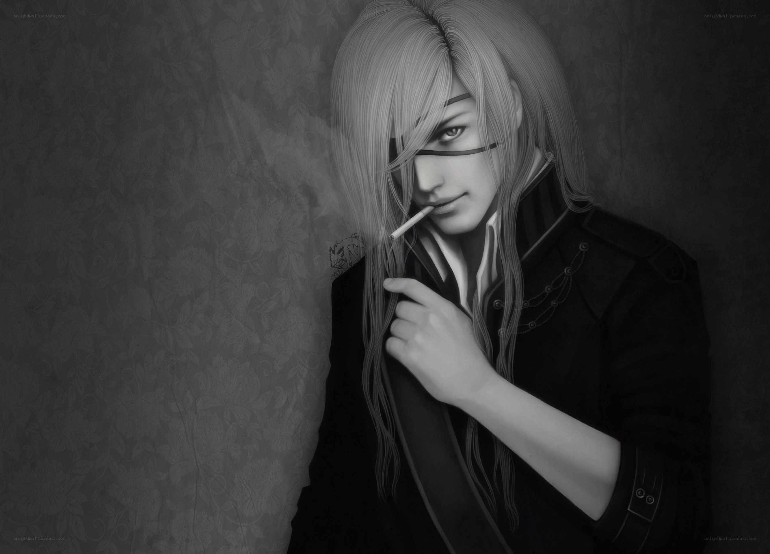 anime character with cigarette
