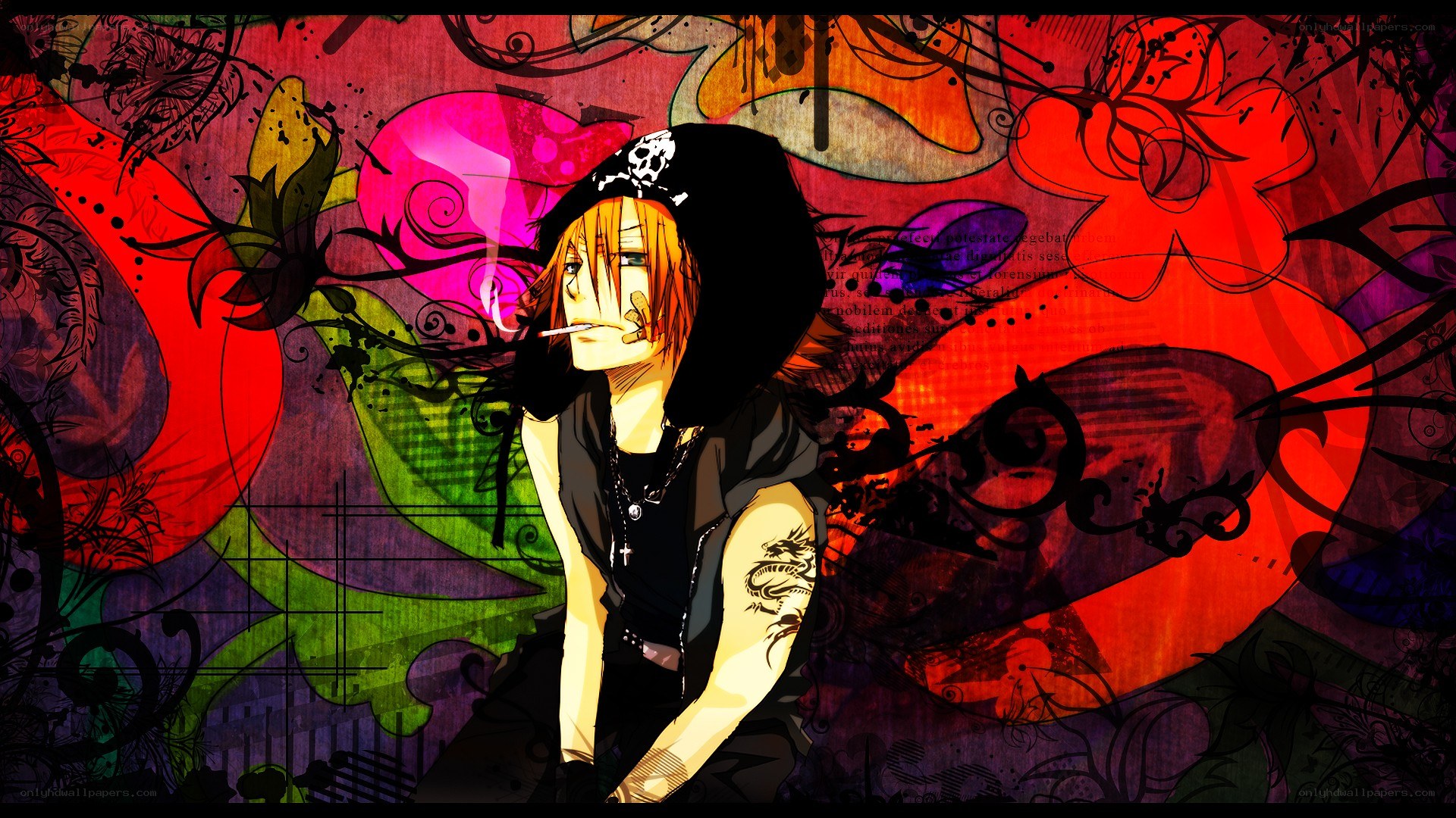 anime character with cigarette
