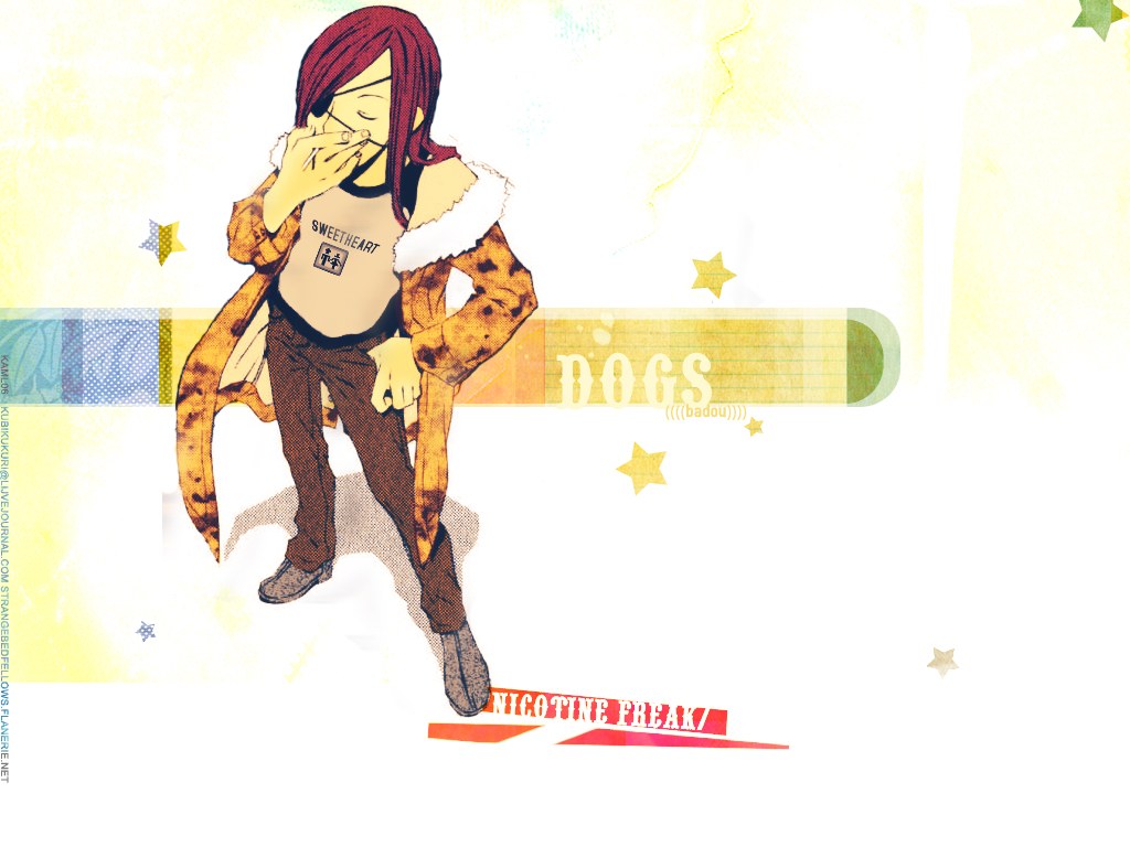 Anime character with cigarette