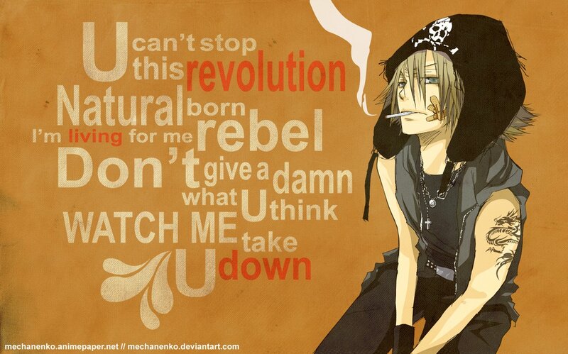 Anime Character with Cigarette — Brown
