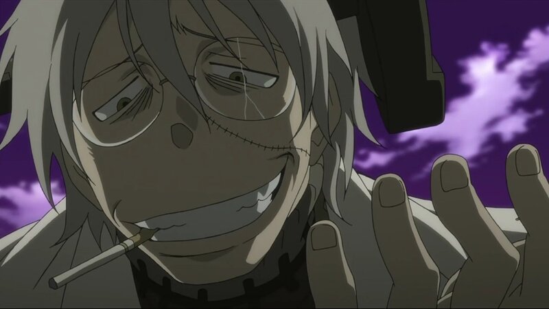 Anime Character with Cigarette — Gray, Dramatic