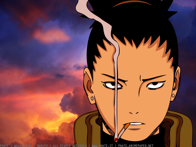 Anime Character with Cigarette — Orange