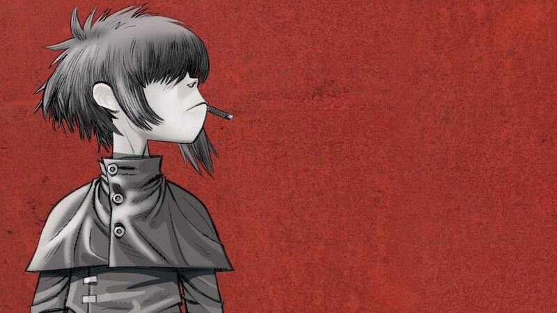 Anime Character with Cigarette — Red, Serious, Manga